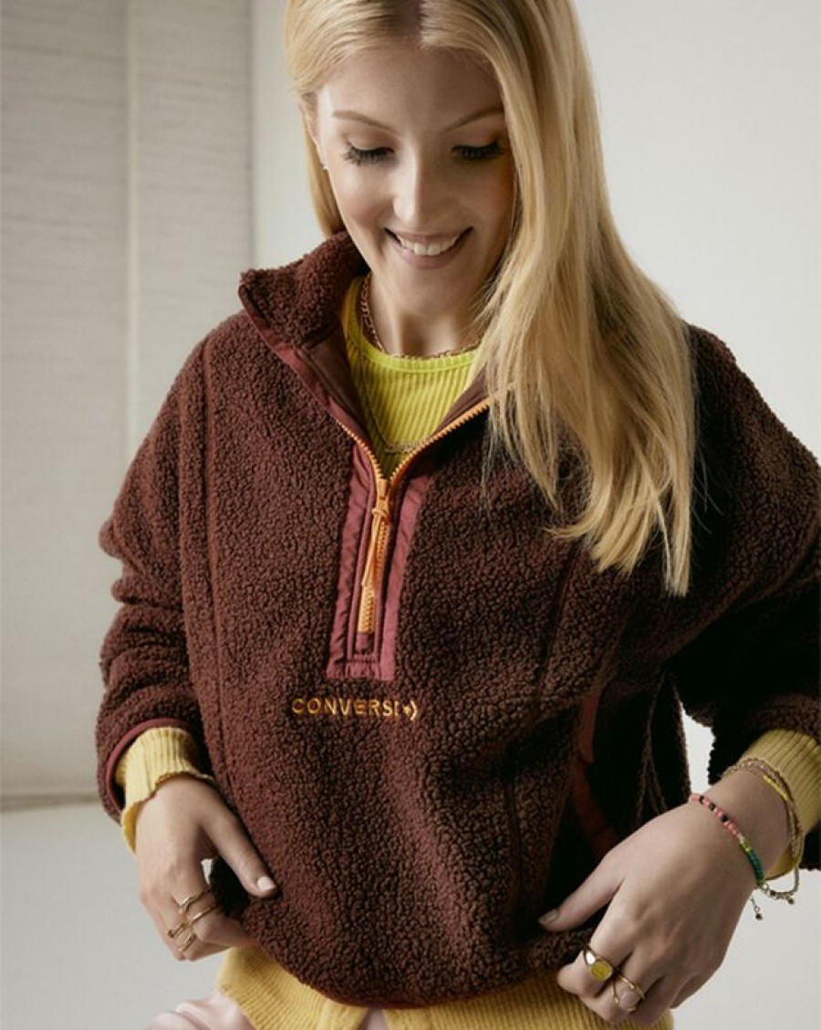 Donna Converse Winter Shop | Sherpa Half Zip Top