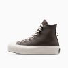 Donna Converse Winter Shop | Chuck Taylor All Star Lift Platform Fleece-Lined Leather