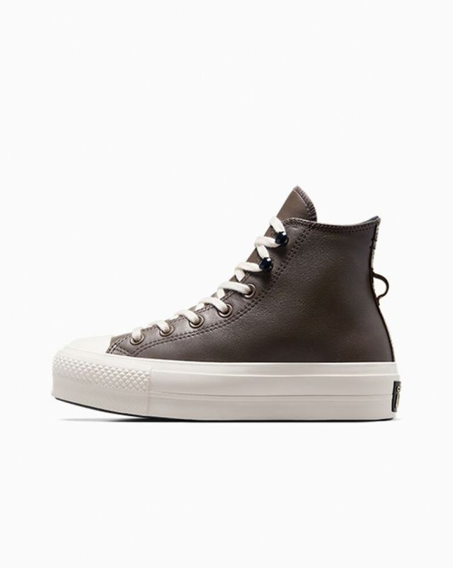 Donna Converse Winter Shop | Chuck Taylor All Star Lift Platform Fleece-Lined Leather