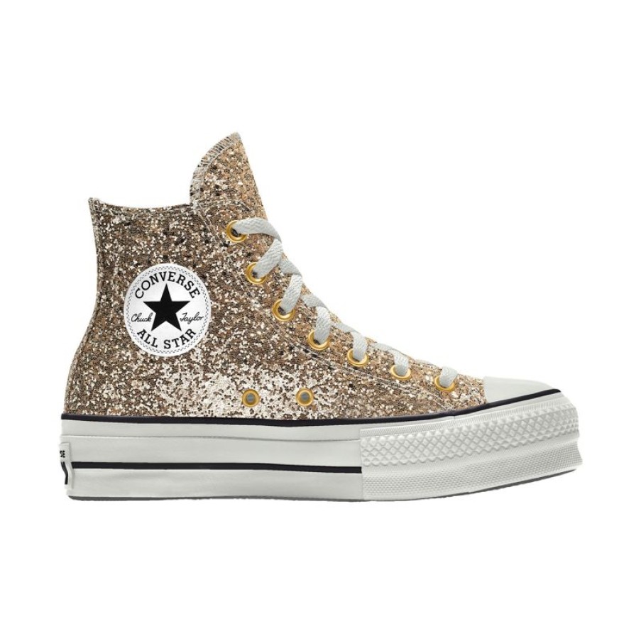 Donna Converse Platform | Custom Chuck Taylor All Star Lift Platform Glitter By You