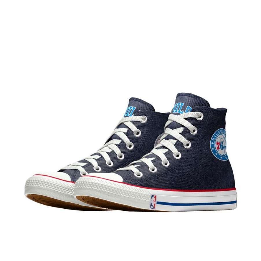 Donna Converse Modelli Bassi | Custom Chuck Taylor All Star Nba By You - Philadelphia 76Ers