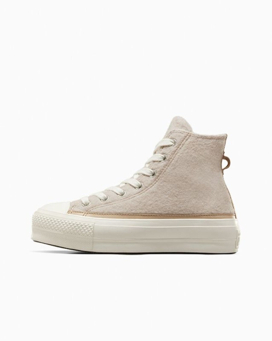 Donna Converse Modelli Alti | Chuck Taylor All Star Lift Platform Faux Mohair