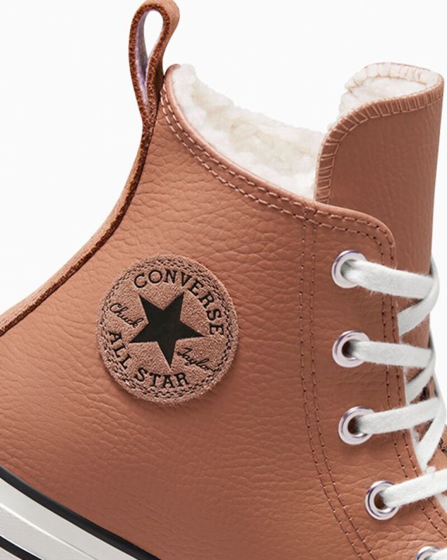 Bambini Converse Modelli Alti | Chuck Taylor All Star Leather Faux Fur Lining