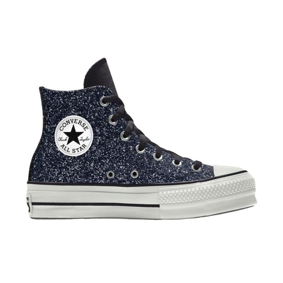 Donna Converse Platform | Custom Chuck Taylor All Star Lift Platform Glitter By You