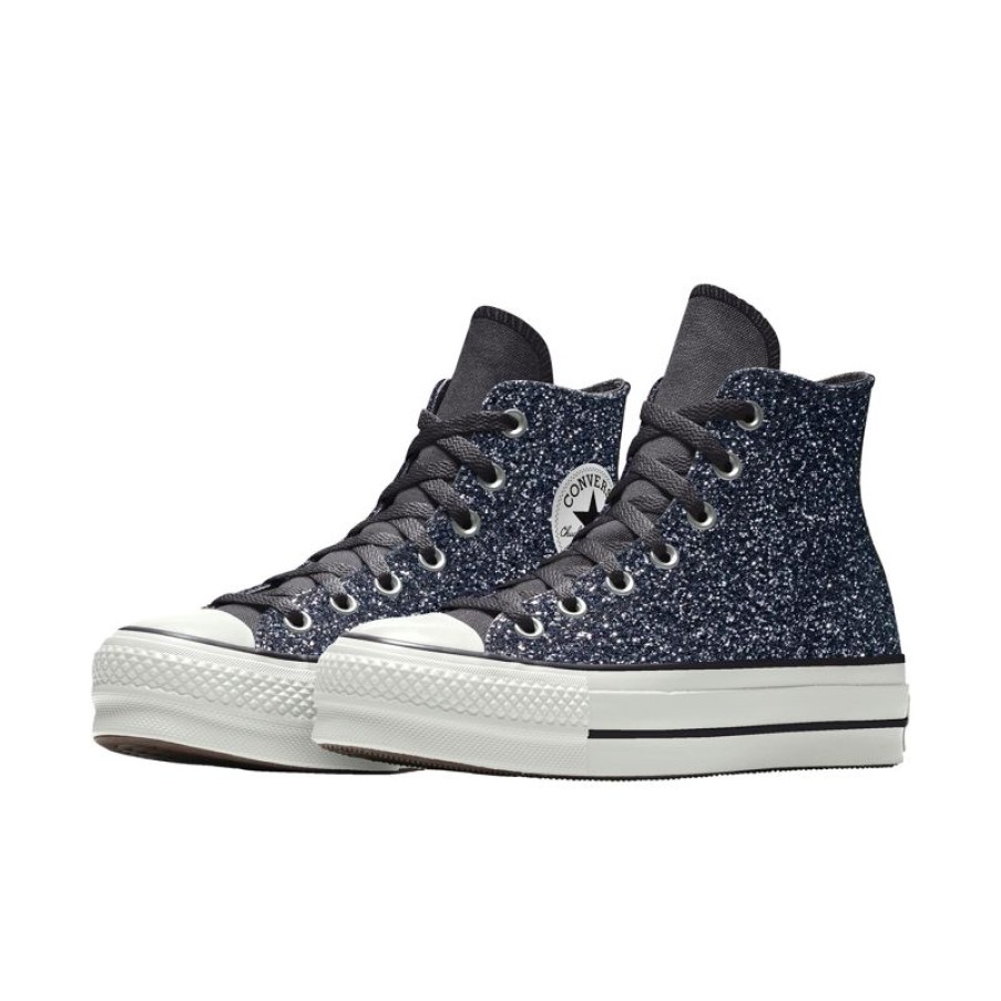 Donna Converse Platform | Custom Chuck Taylor All Star Lift Platform Glitter By You