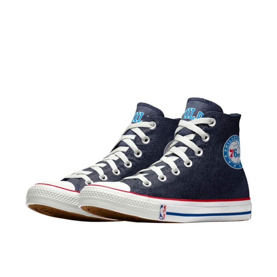 Donna Converse Calzata Larga | Custom Chuck Taylor All Star Nba By You - Philadelphia 76Ers