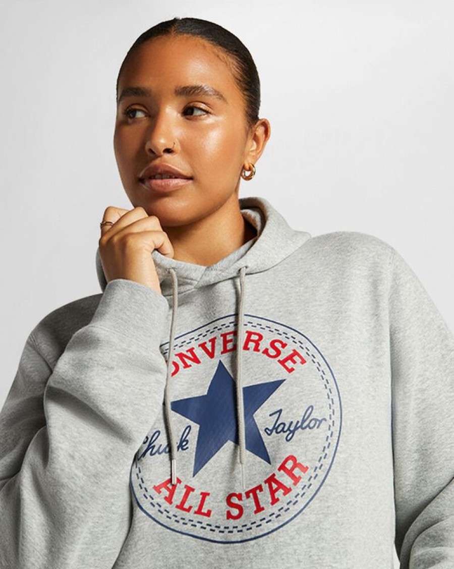 Donna Converse Giacche E Felpe | Converse Go-To All Star Patch Standard Fit Fleece Pullover Hoodie