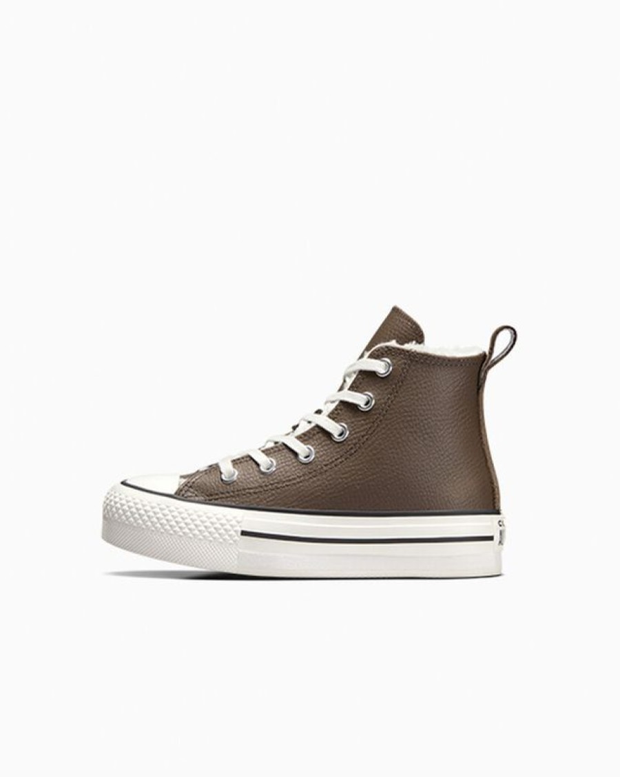 Bambini Converse Modelli Alti | Chuck Taylor All Star Eva Lift Leather Sherpa