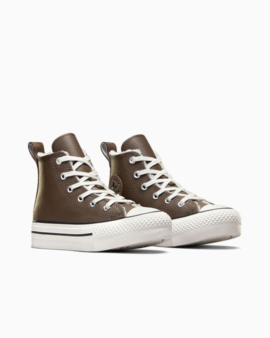 Bambini Converse Modelli Alti | Chuck Taylor All Star Eva Lift Leather Sherpa