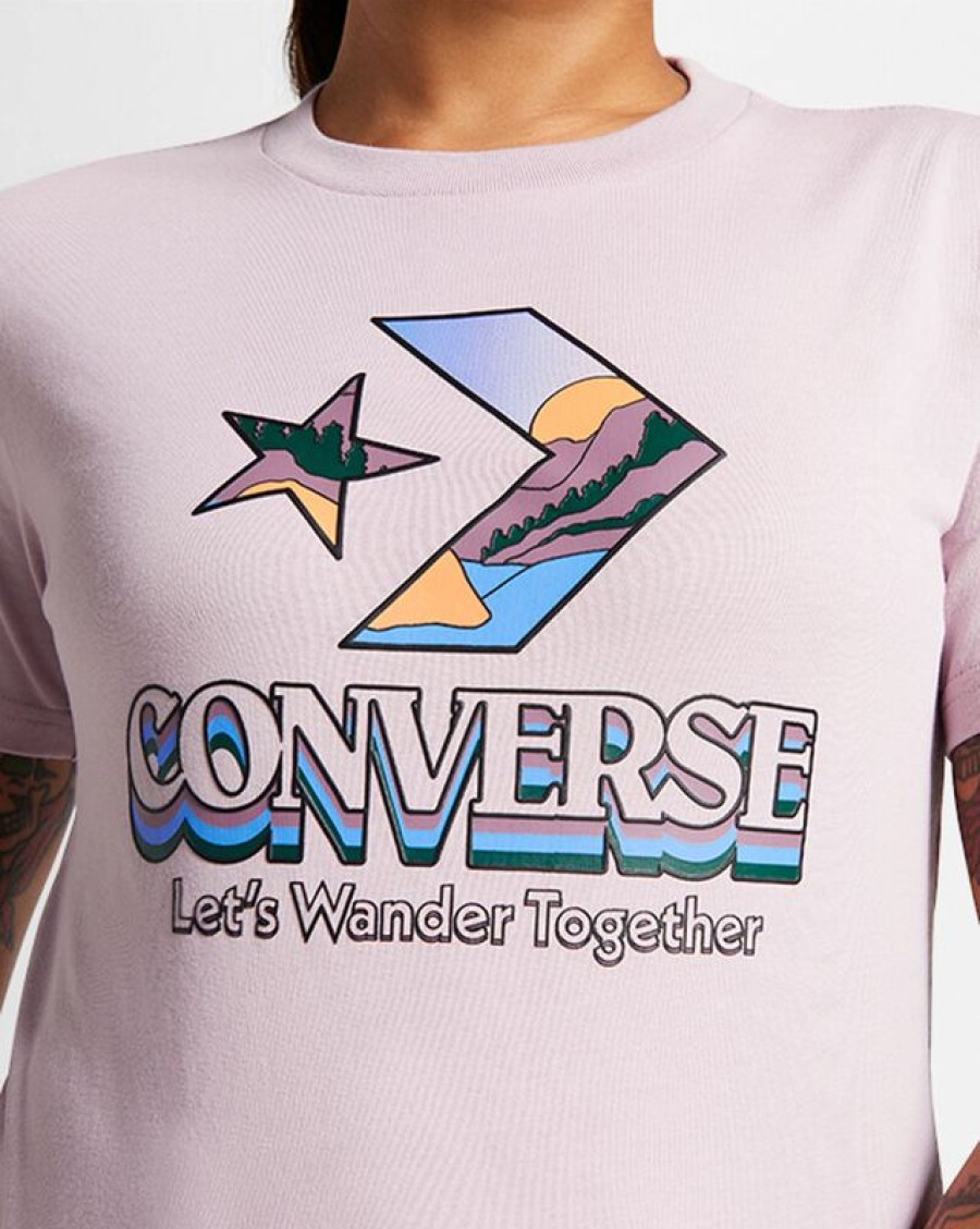 Donna Converse Maglie E T-Shirt | Star Chevron Mountain Graphic T-Shirt