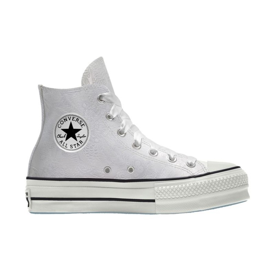 Donna Converse Modelli Alti | Custom Chuck Taylor All Star Lift Platform Premium Wedding By You