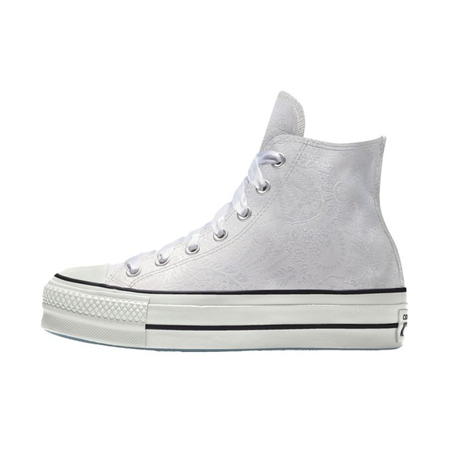 Donna Converse Modelli Alti | Custom Chuck Taylor All Star Lift Platform Premium Wedding By You