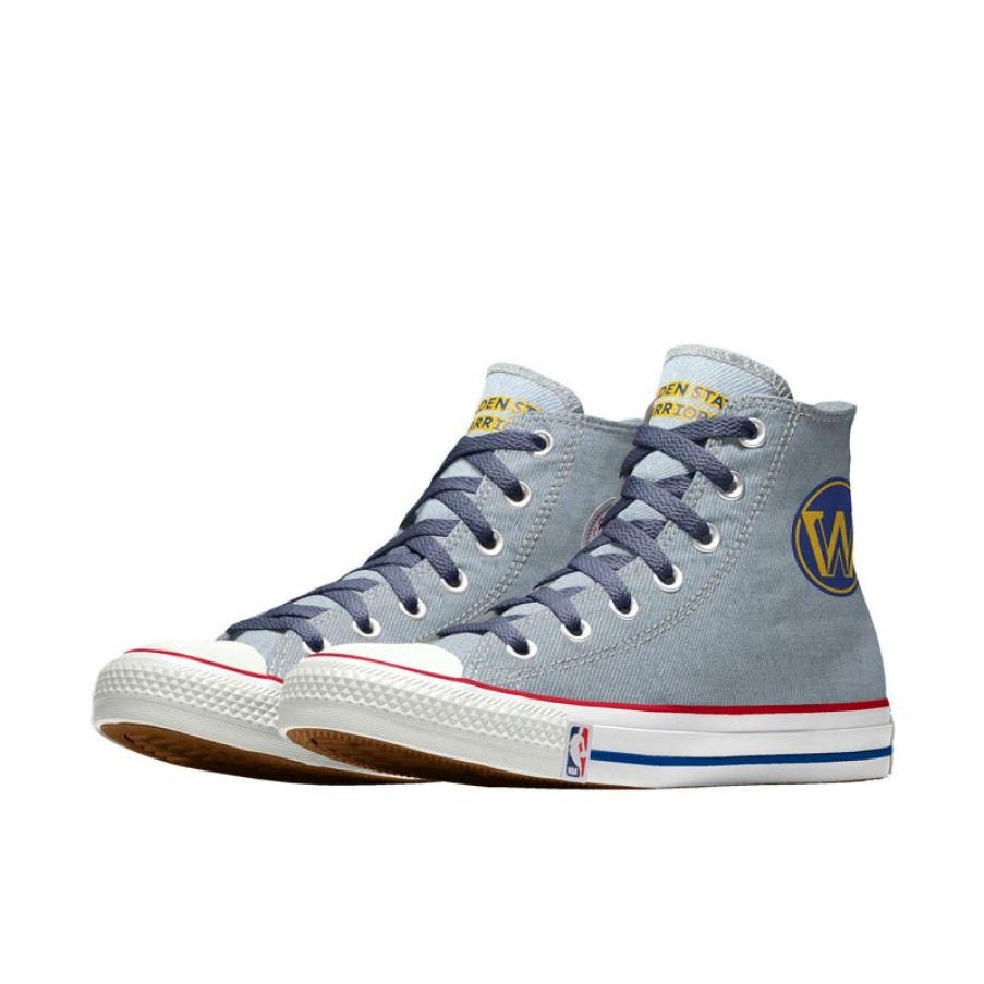 Donna Converse Modelli Alti | Custom Chuck Taylor All Star Nba By You - Gold State Warriors