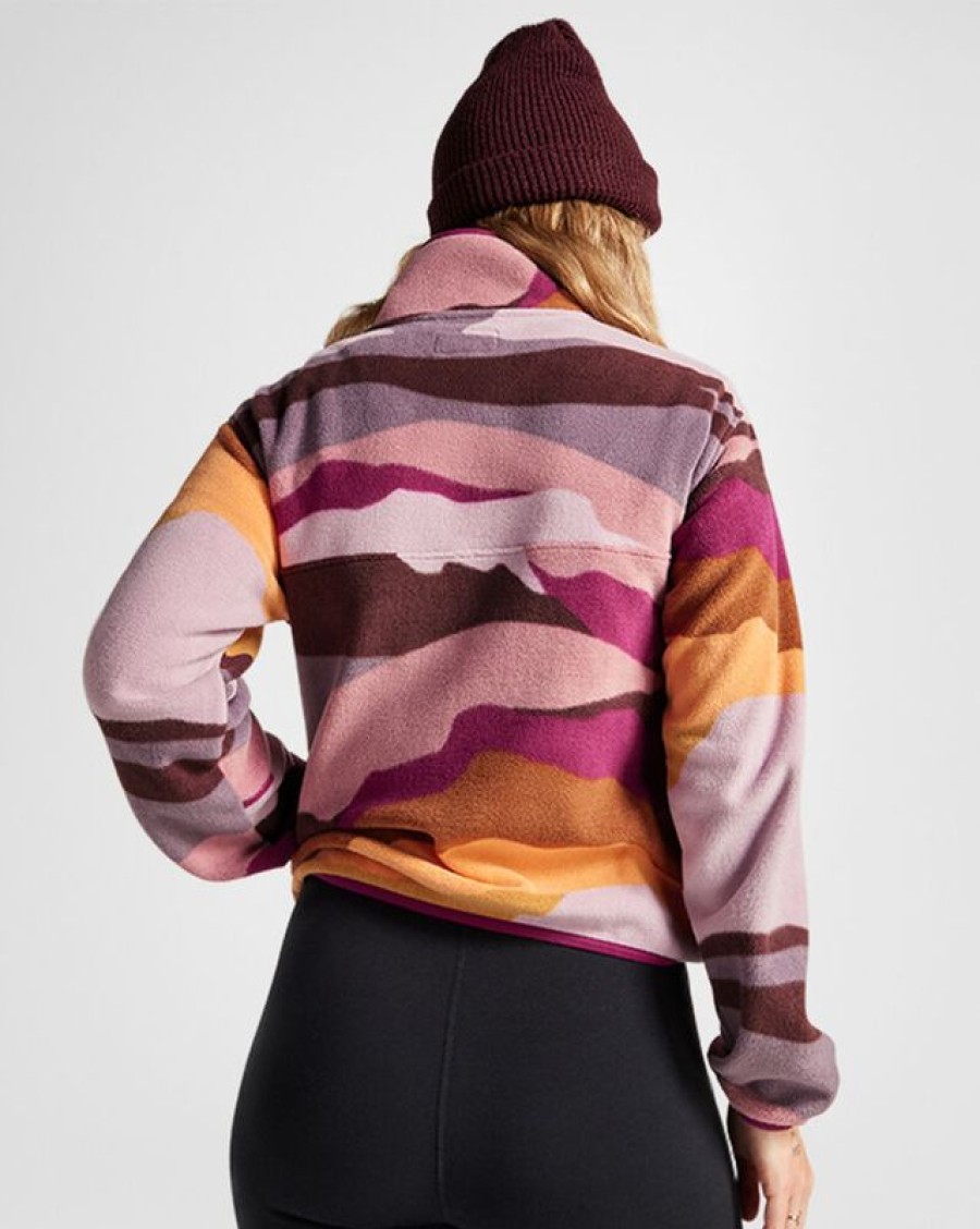 Donna Converse Winter Shop | Counter Climate Polar Fleece Abstract Half-Zip Popover