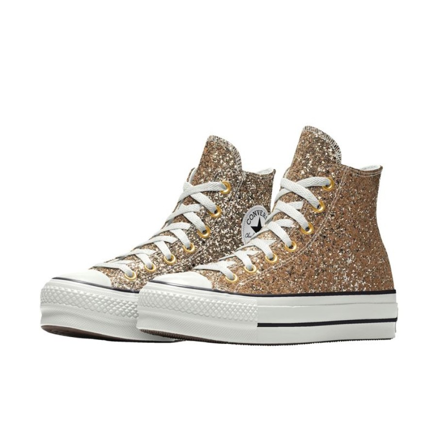 Donna Converse Personalizza | Custom Chuck Taylor All Star Lift Platform Glitter By You