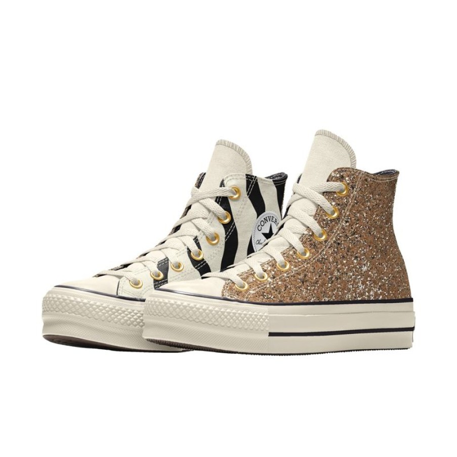 Donna Converse Platform | Custom Chuck Taylor All Star Lift Platform Glitter By You