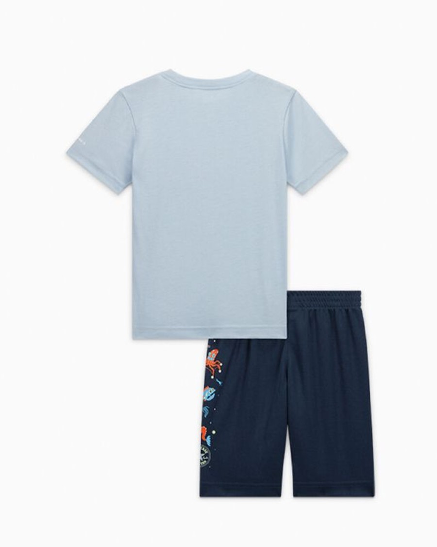 Bambini Converse Maglie E T-Shirt | Deep Sea Cruisers T-Shirt & Shorts Set