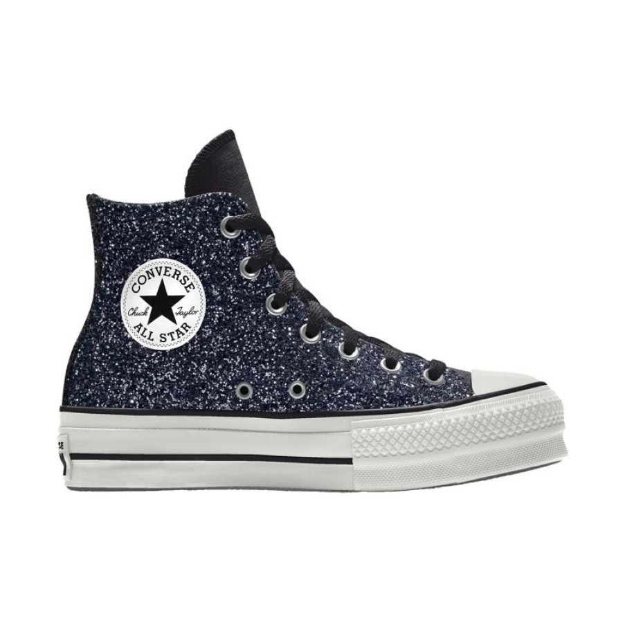 Donna Converse Modelli Alti | Custom Chuck Taylor All Star Lift Platform Glitter By You