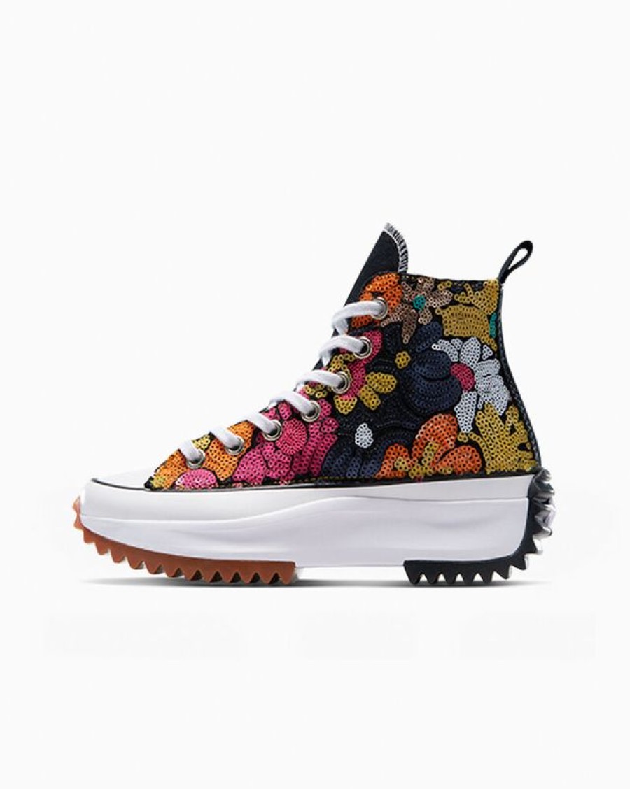 Donna Converse Modelli Alti | Run Star Hike Flower Sequins